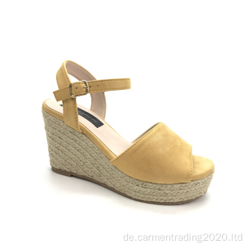 Frauen offene Spitzenschnalle Espadrille Sandalen offen